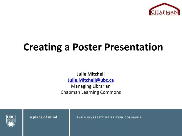 creating a poster presentation