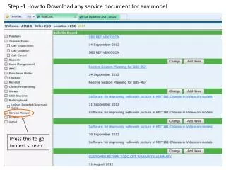 Step -1 How to Download any service document for any model