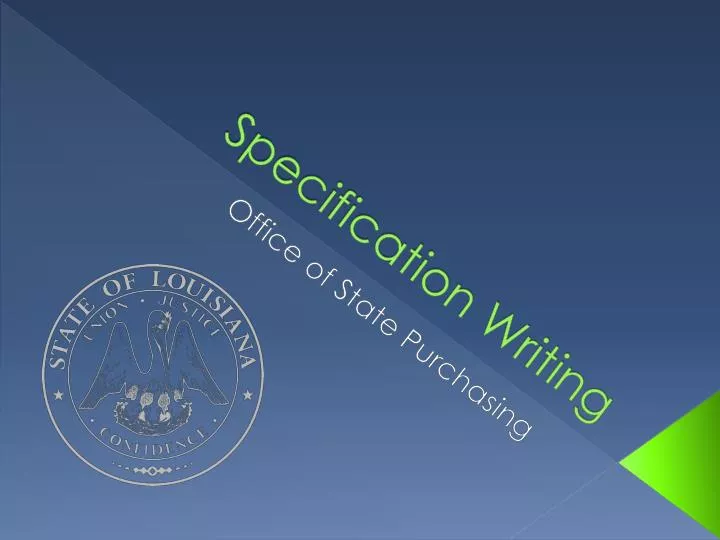 specification writing
