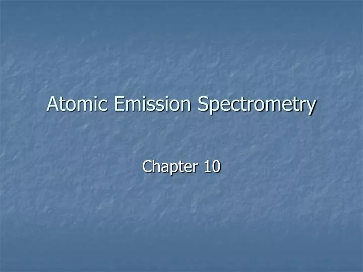 atomic emission spectrometry