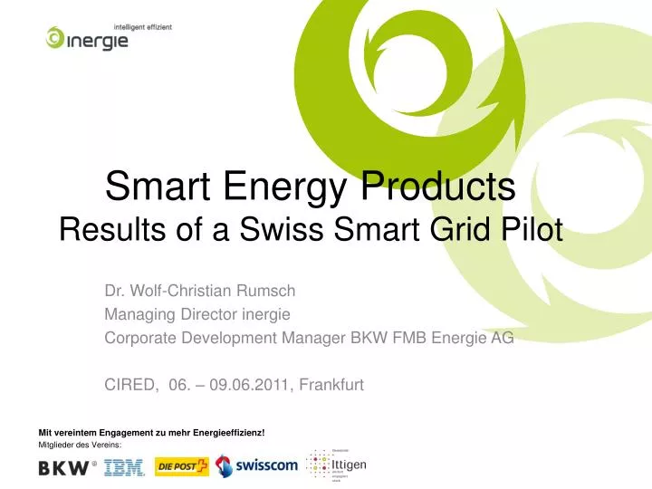 smart energy products results of a swiss smart grid pilot