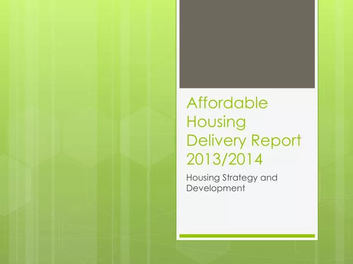 affordable housing delivery report 2013 2014