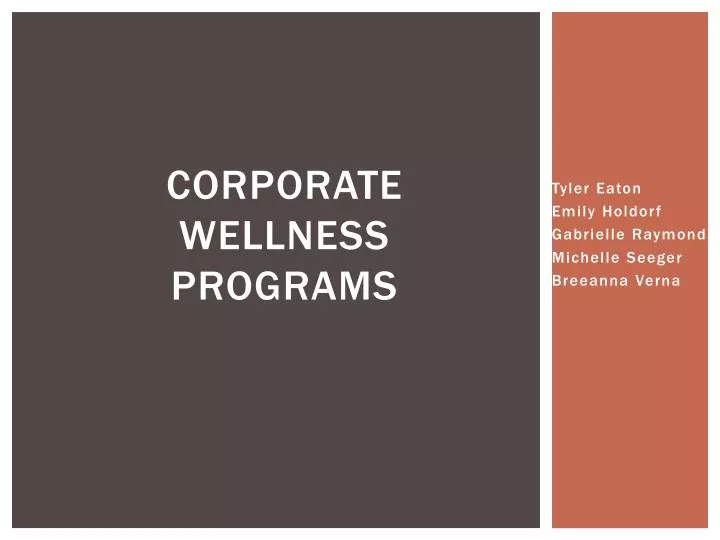 corporate wellness programs