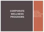 CorporatE WELLNESS pROGRAMS - slide 1
