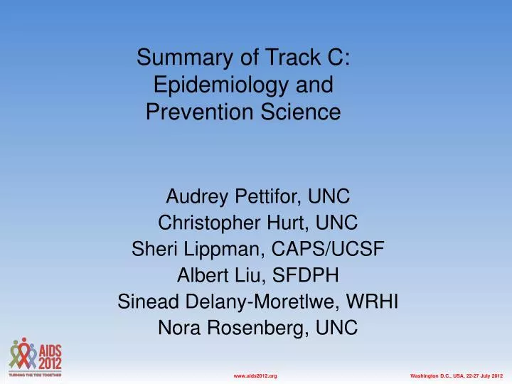 summary of track c epidemiology and prevention science