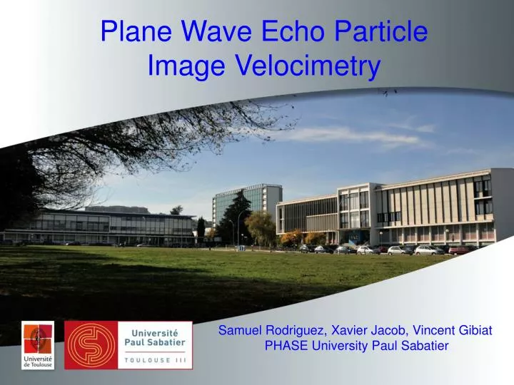 plane wave echo particle image velocimetry