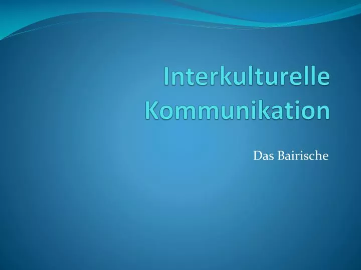 interkulturelle kommunikation