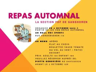 repas automnal