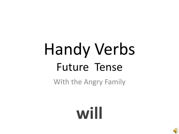 handy verbs future tense