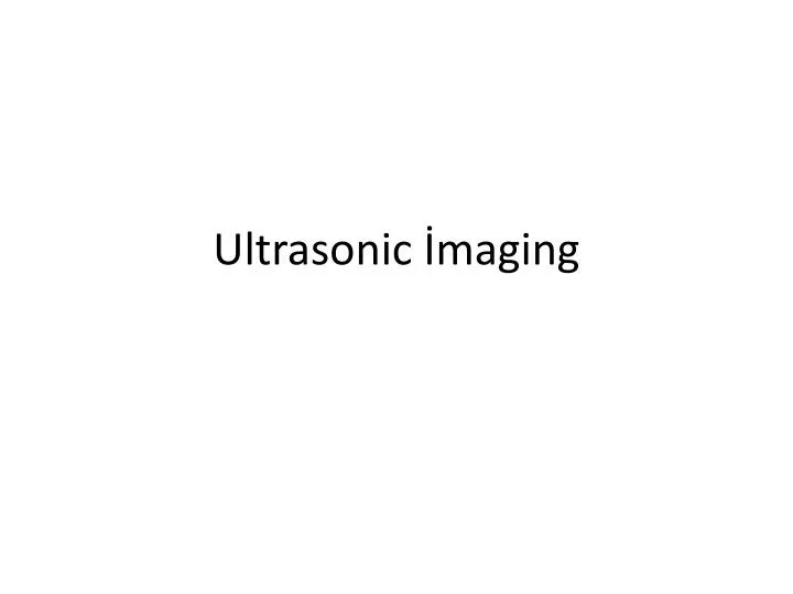 ultrasonic maging