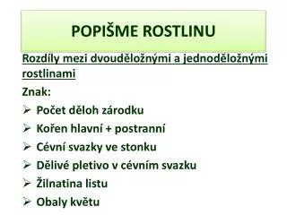 popi me rostlinu