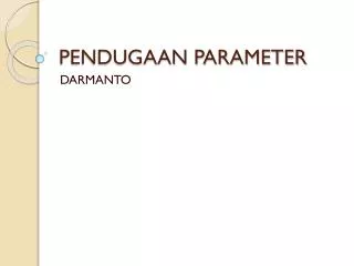 pendugaan parameter