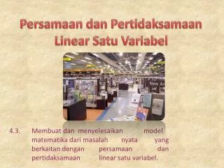 persamaan dan pertidaksamaan linear satu variabel