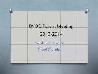 BYOD Parent Meeting 2013-2014