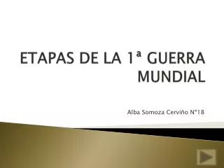 etapas de la 1 guerra mundial