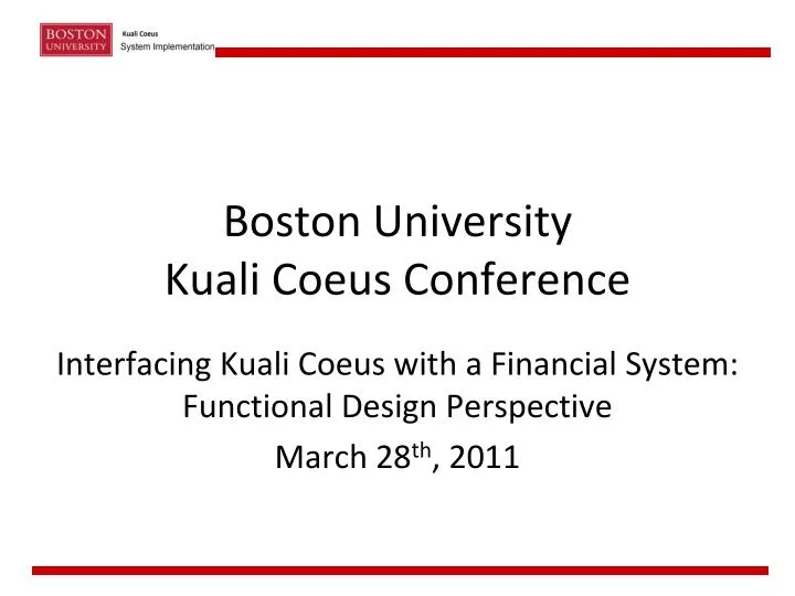 boston university kuali coeus conference
