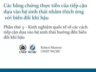 c c b ng ch ng th c ti n c a ti p c n d a v o h sinh th i nh m th ch ng v i bi n i kh h u