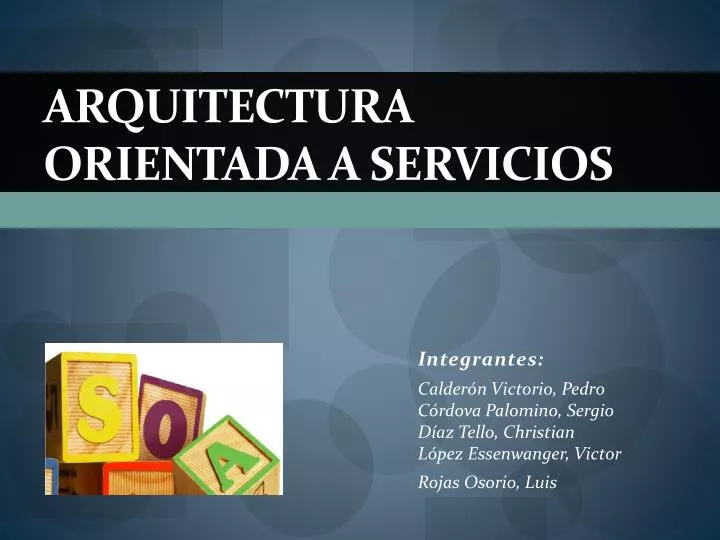 arquitectura orientada a servicios