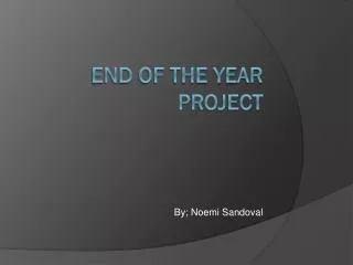 End of The Year PRoject