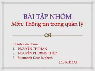 b i t p nh m m n th ng tin trong qu n l
