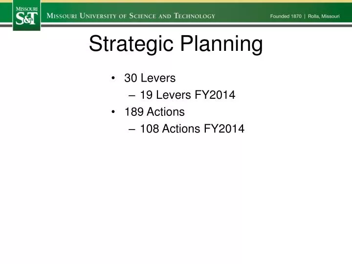 strategic planning