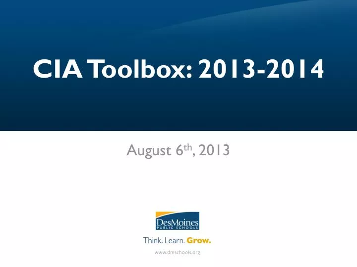 cia toolbox 2013 2014