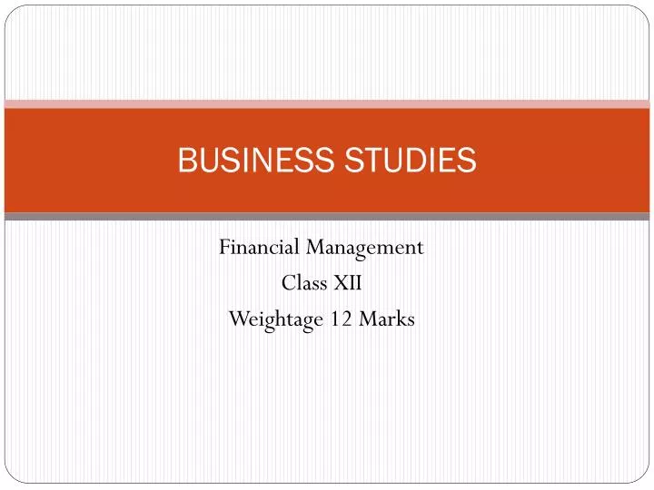 business studies