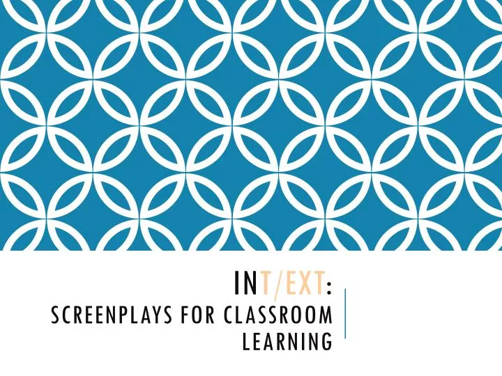 in t ext screenplays for classroom learning