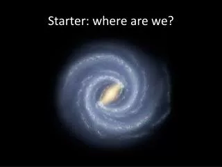 Starter: where are we?