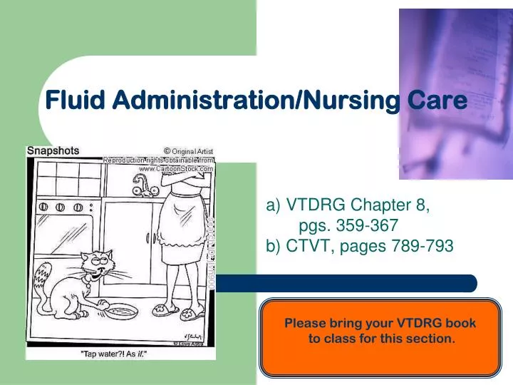 fluid administration nursing care