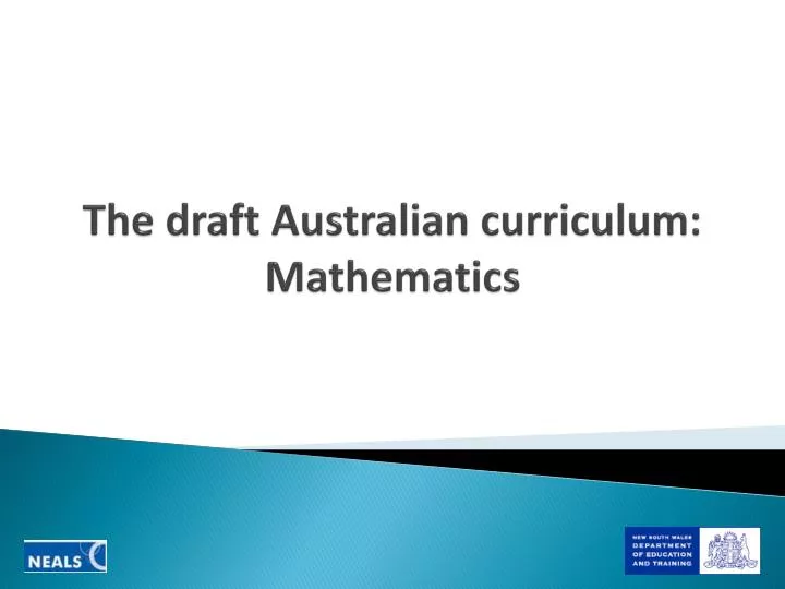 the draft australian curriculum mathematics