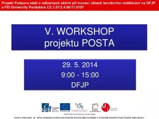 v workshop projektu posta