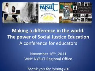 Making a difference in the world : The power of Social Justice Education