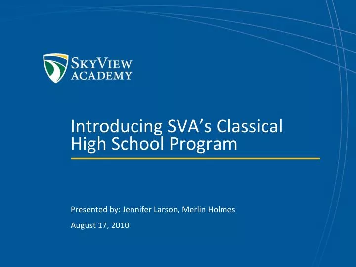 introducing sva s classical high school program