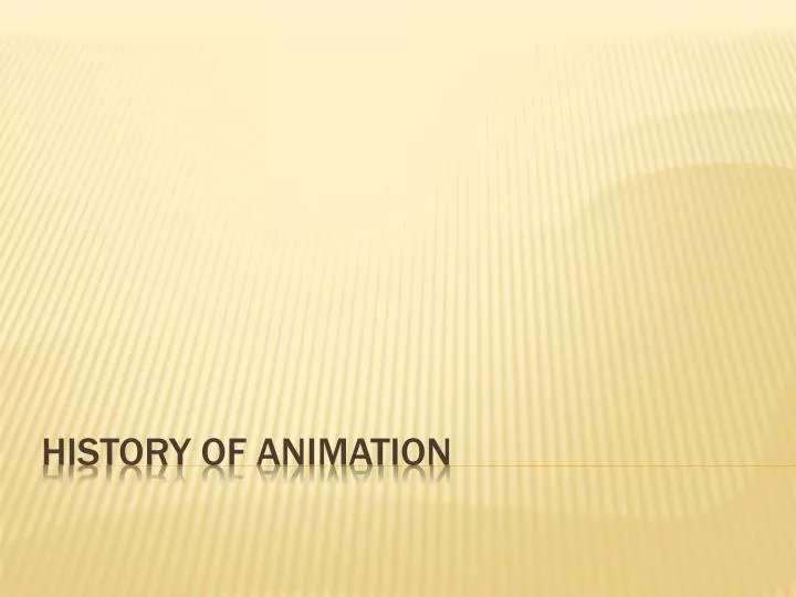 history of animation