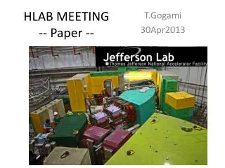 HLAB MEETING -- Paper --