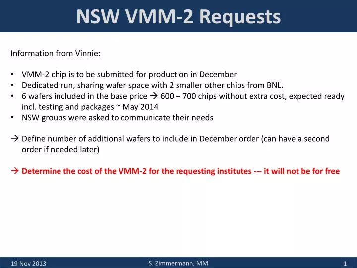 nsw vmm 2 requests