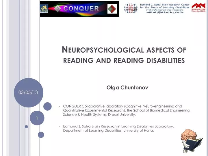 neuropsychological aspects of reading and reading disabilities