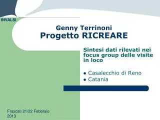 genny terrinoni progetto ricreare