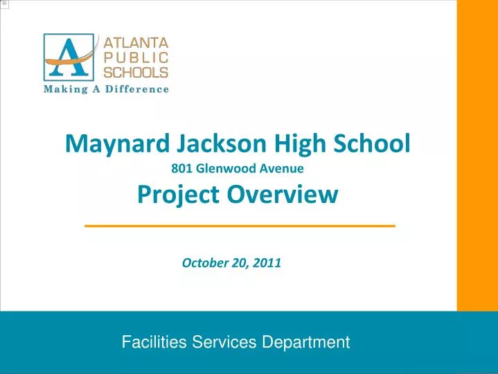 maynard jackson high school 801 glenwood avenue project overview