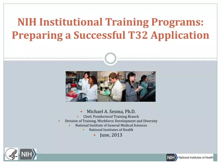 nih institutional training programs preparing a successful t32 application
