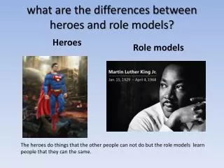 what are the differences between heroes and role models