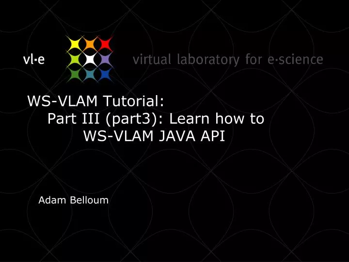ws vlam tutorial part iii part3 learn how to ws vlam java api