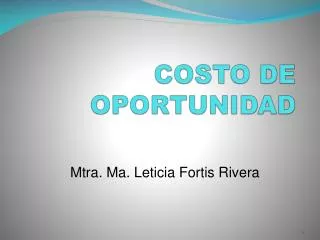 costo de oportunidad