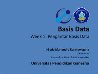 basis data week 1 pengantar basis data
