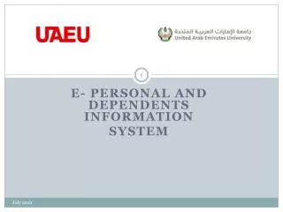 E- personal and dependents information System