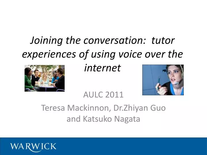 joining the conversation tutor experiences of using voice over the internet
