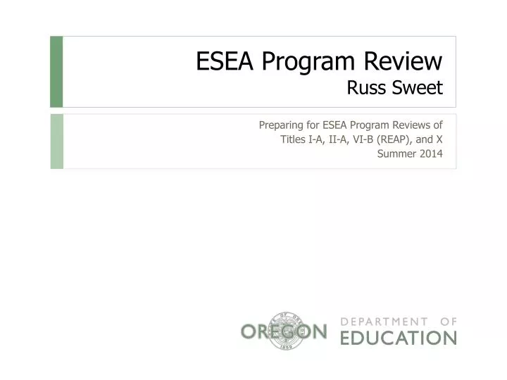 esea program review russ sweet