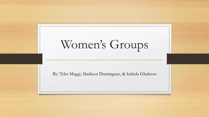 women s groups
