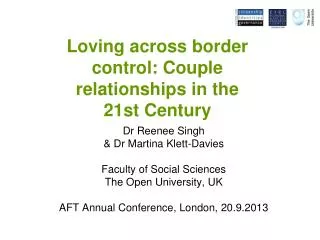 Loving across border control: Couple relationships in the 21st Century